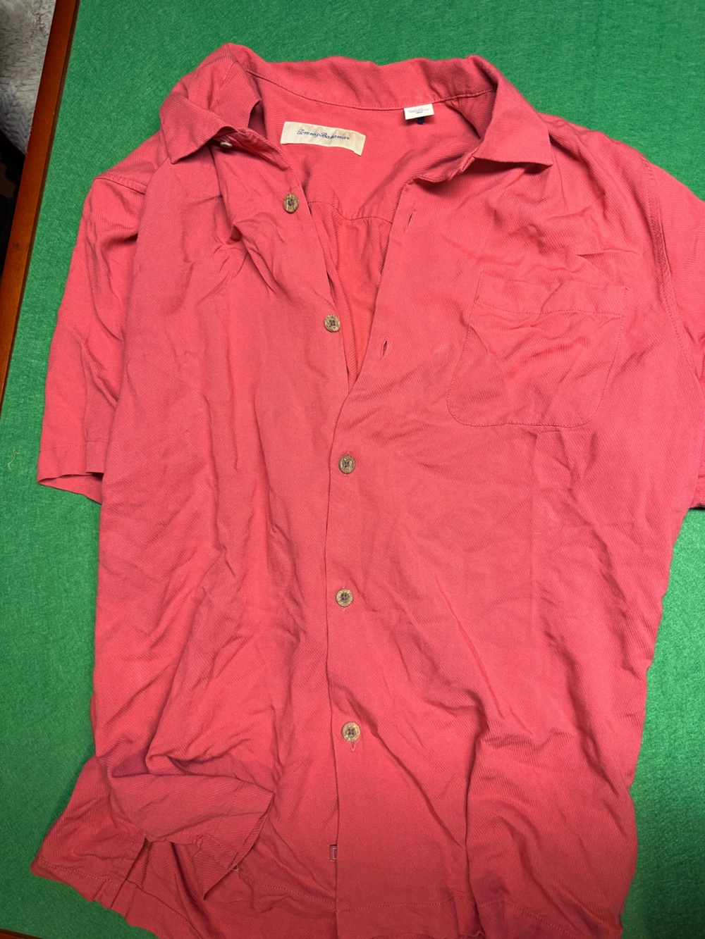 Tommy Bahama Coral Pink Short-Sleeve Button Shirt-Jacket